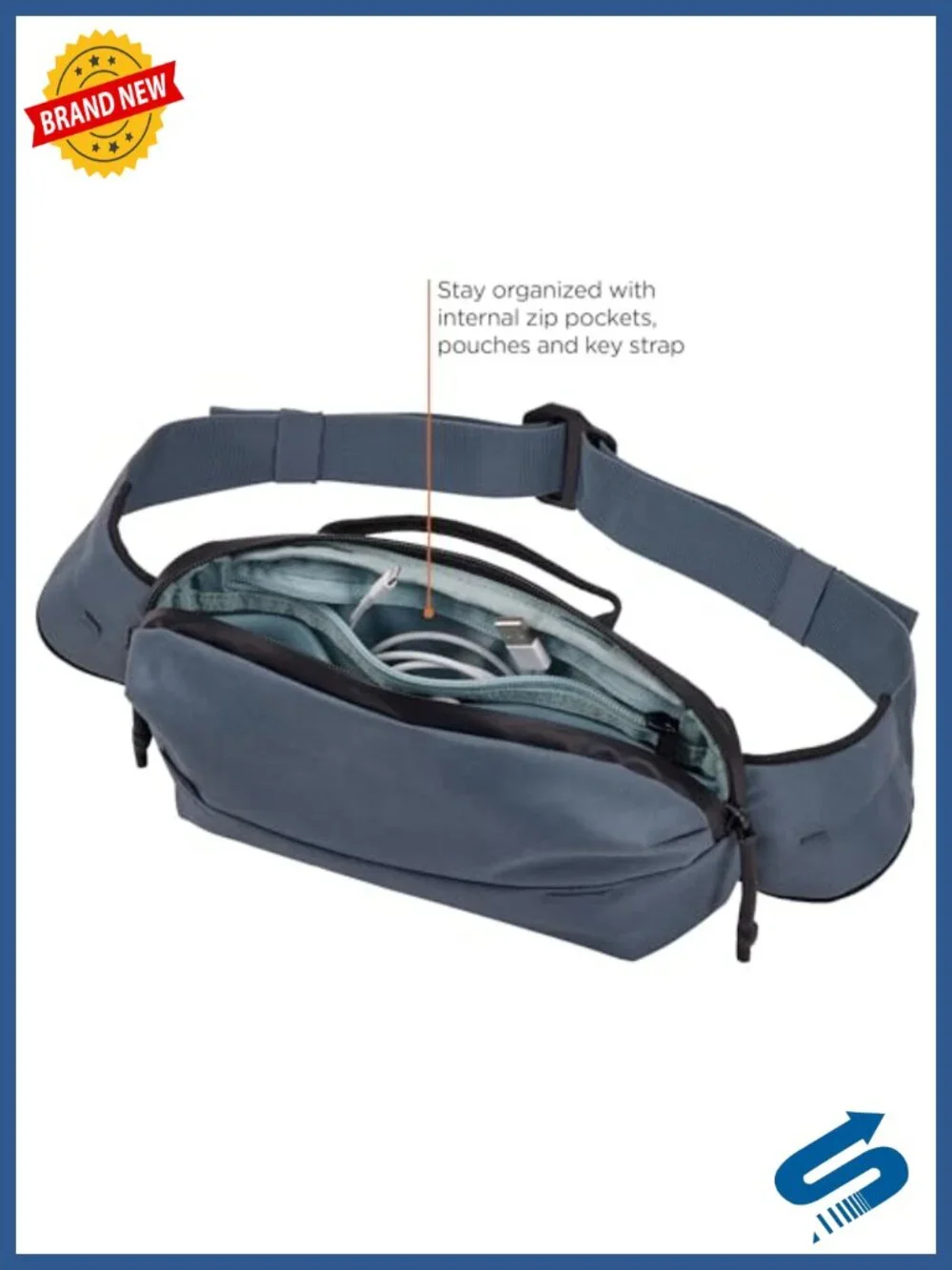 Recycled Polyester Waxed Canvas Sling Bag Crossbody Hip Pack